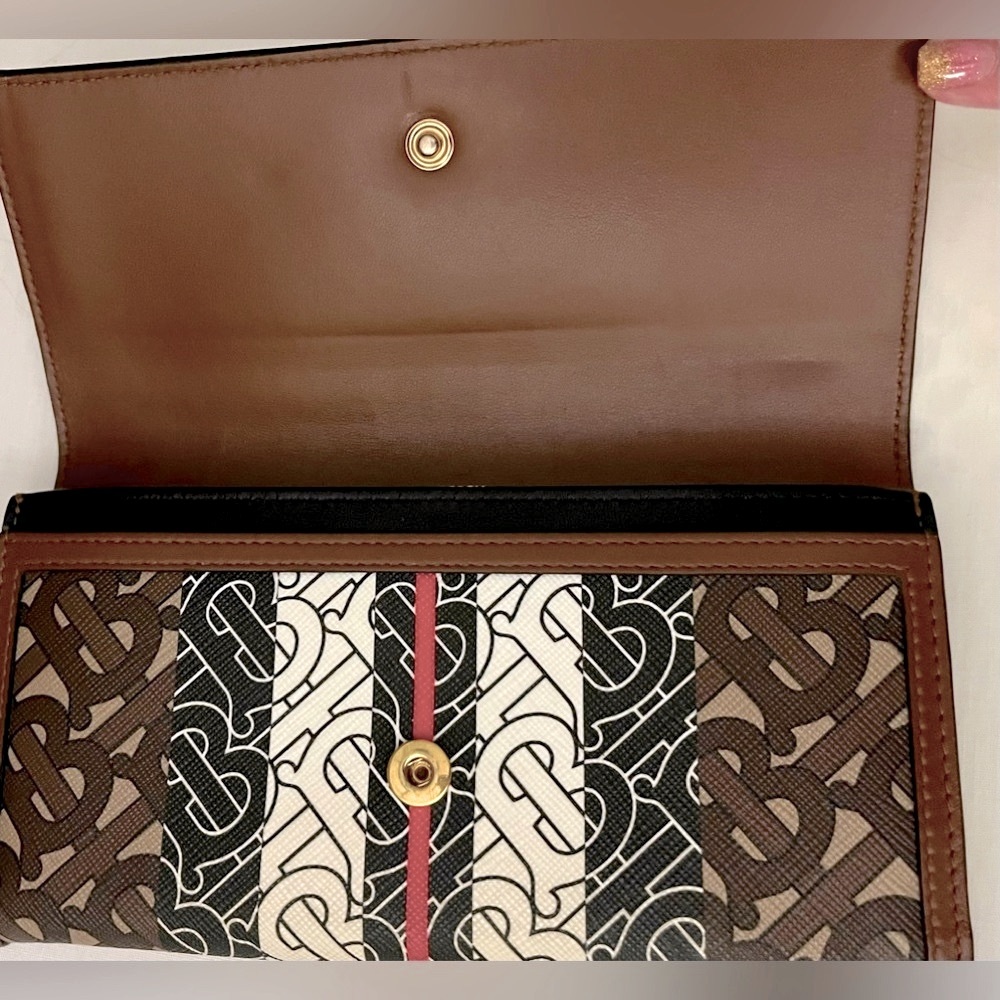 Burberry Authentic Monogram Stripe Brown Coated C… - image 5